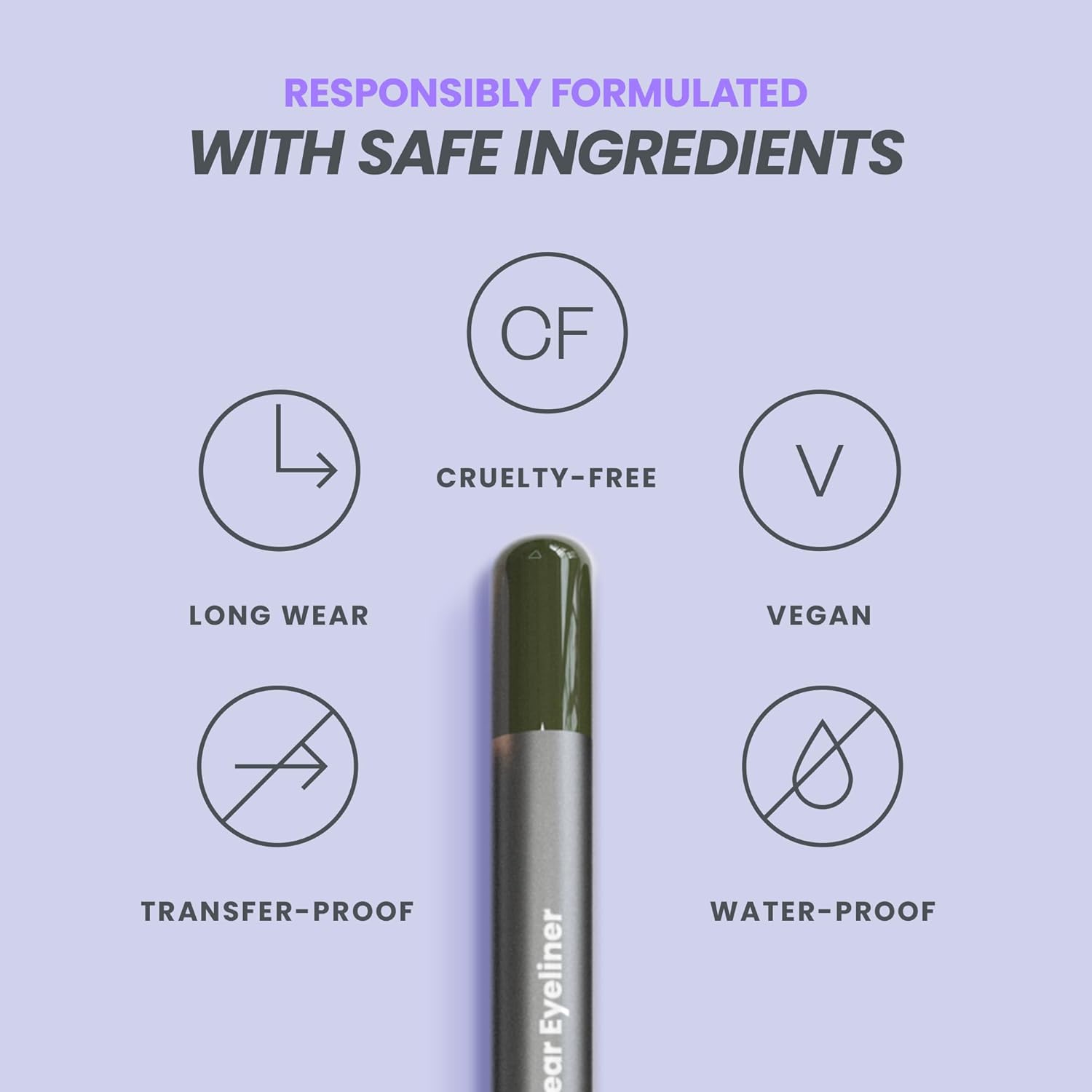 Wonderskin 1440 Longwear Green Eyeliner Pencil with Sharpener - Waterproof, Sharpenable Eyeliner Pencil & Smudge Proof Green Eye Liner Pencils (Olive)-Velvo Beauty