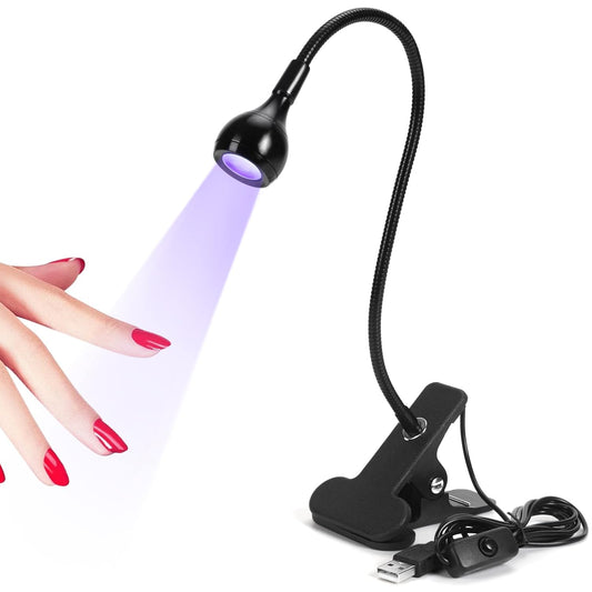 SAVILAND U V LED Nail Lamp – Mini Led Nail Lamp Gel Lamp for Nails with Securing Clip Rotatable Led Light for Nails for Curing Gel Polish U V Nail Gels Manicure Home DIY, Black-Velvo Beauty