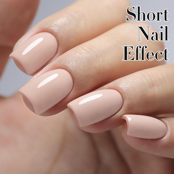 Double Rhythm Gel Polish Translucent Sheer Neutral Natural Light Milky Same Color Same Bottle 15ML Jelly UV Gel Polish Art DIY at Home (Nude Beige-A1119)-Velvo Beauty