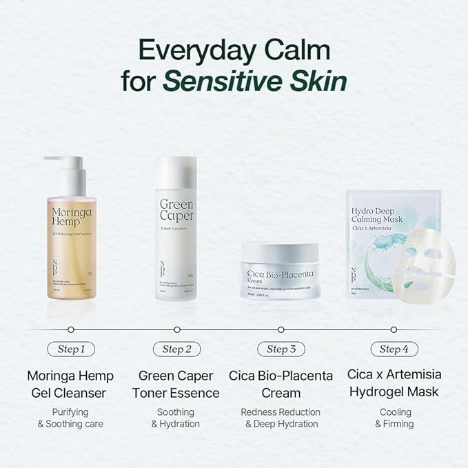 NDP Cica Cream - Gel Face Moisturizer for Sunburn Relief, lightweight Korean Moisturizer for Sensitive Skin, Centella Asiatica, Hydrating, Calming, Soothing (1.7 Fl oz / 50ml)-Velvo Beauty