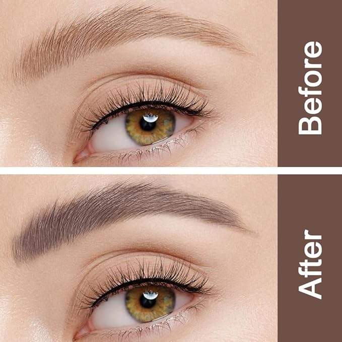 evpct 2-in-1 Tinted Brow Gel & Clear Brow Setting Glue Eyebrow Gel Kit - Strong Hold 24HR Waterproof Smudgeproof Eyebrow Makeup for Natural Soft Full Brows, Brows Enhancer Mascara Makeup - Taupe-Velvo Beauty