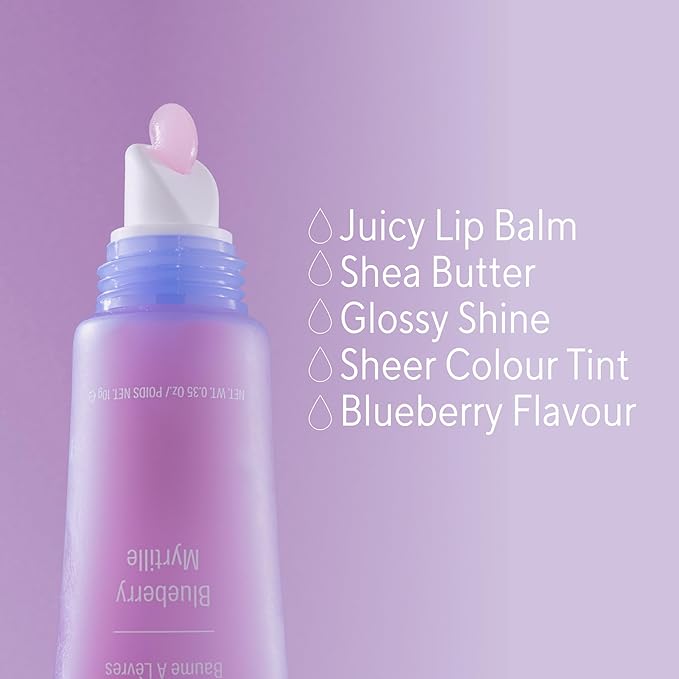 W7 Gloss Away Lip Balm - 2 Piece Set - Nourishing Lip Balm Formula With Shea Butter - Blueberry-Velvo Beauty