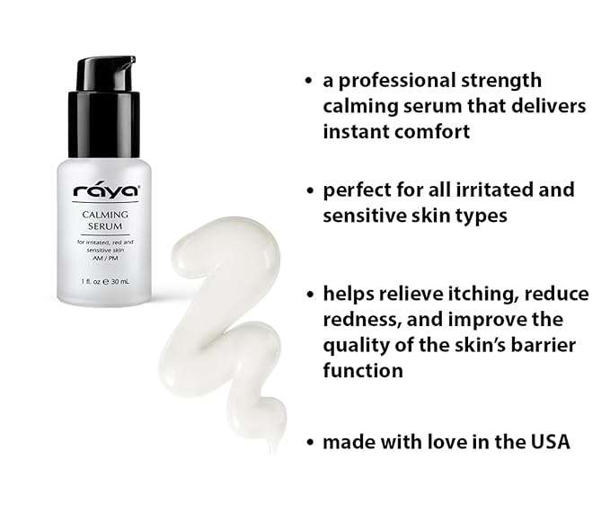 RAYA Calming Serum (504) | Calming Facial Treatment for Irritated and Sensitive Skin | Helps Relieve Inflammation and Reduce Redness-Velvo Beauty