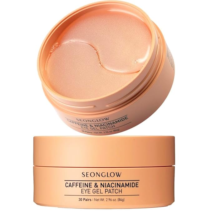 Caffeine Under Eye Patches: 30 Pairs Korean Hydrogel Eye Masks for Dark Circles Puffiness Relief with Niacinamide Hyaluronic Acid - Undereye Brightening Hydrating Anti-Wrinkle Treatment-Velvo Beauty
