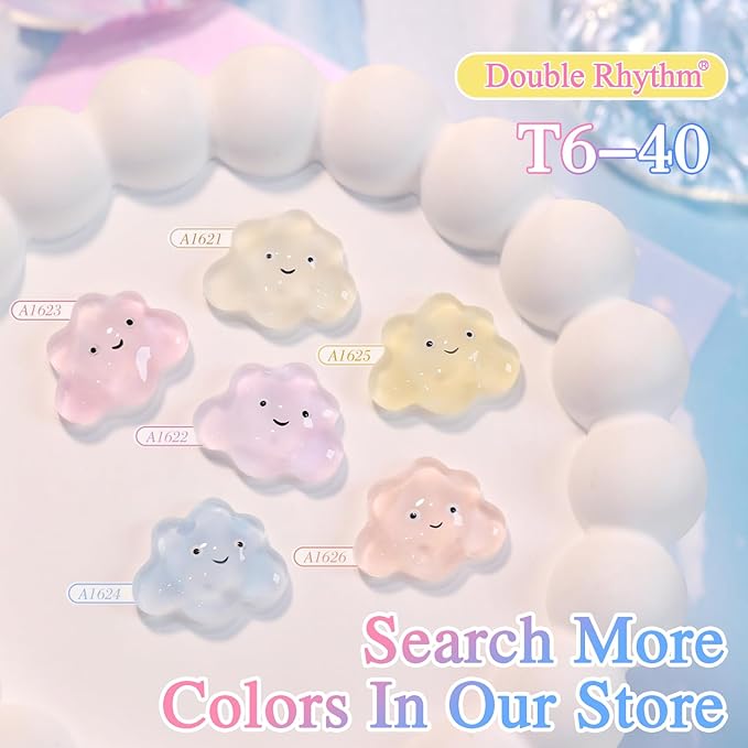 Double Rhythm 0.50 OZ Translucent Gel Polish Same Color Same Bottle Sheer Pastel Neutral Natural Milky 15 ML Jelly UV Nail Art DIY at Home (Yellow-A1625)-Velvo Beauty