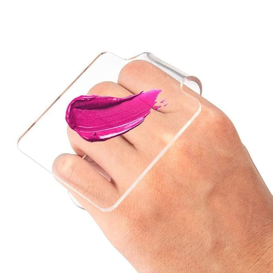 Handheld Makeup Mixing Palette, Transparent Hand Tray for Mixing Foundation for Home Salon Professional-Velvo Beauty