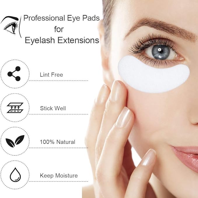 Under Eye Pads, Lint Free Lash Extension Eye Gel Patches for Beauty Salon False Eyelash Extensions Grafting, Hydrogel Eye Mask Beauty Makeup Tool (110 pairs with bag)-Velvo Beauty
