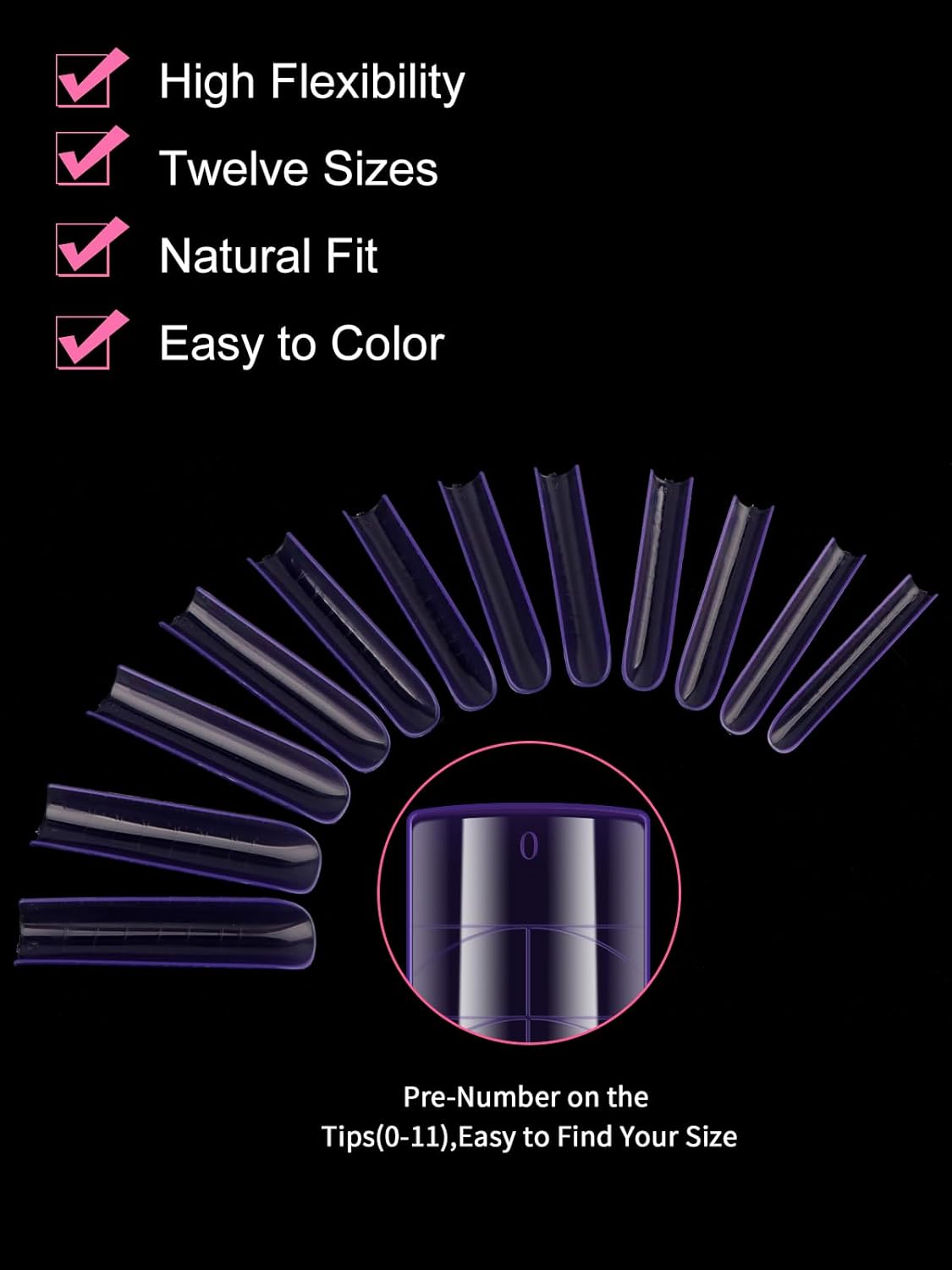 EBANKU Dual Nail Forms for Poly Extension Gel, 120 PCS Purple Square Nail Molds Reusable 12 Sizes Nail Extension Forms for Builder Gel Manicure Design Salon DIY-Velvo Beauty