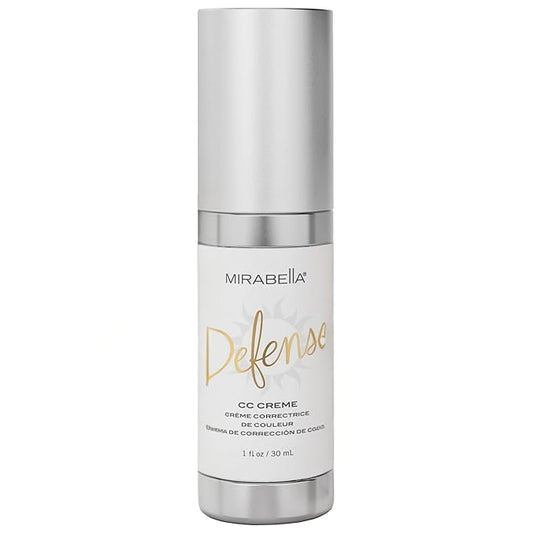 Mirabella Defense CC Creme Full Coverage Foundation with SPF 20, CC Cream Foundation with Sunscreen & Hyaluronic Acid, Oil Control with Salicylic Acid - Dark-Velvo Beauty