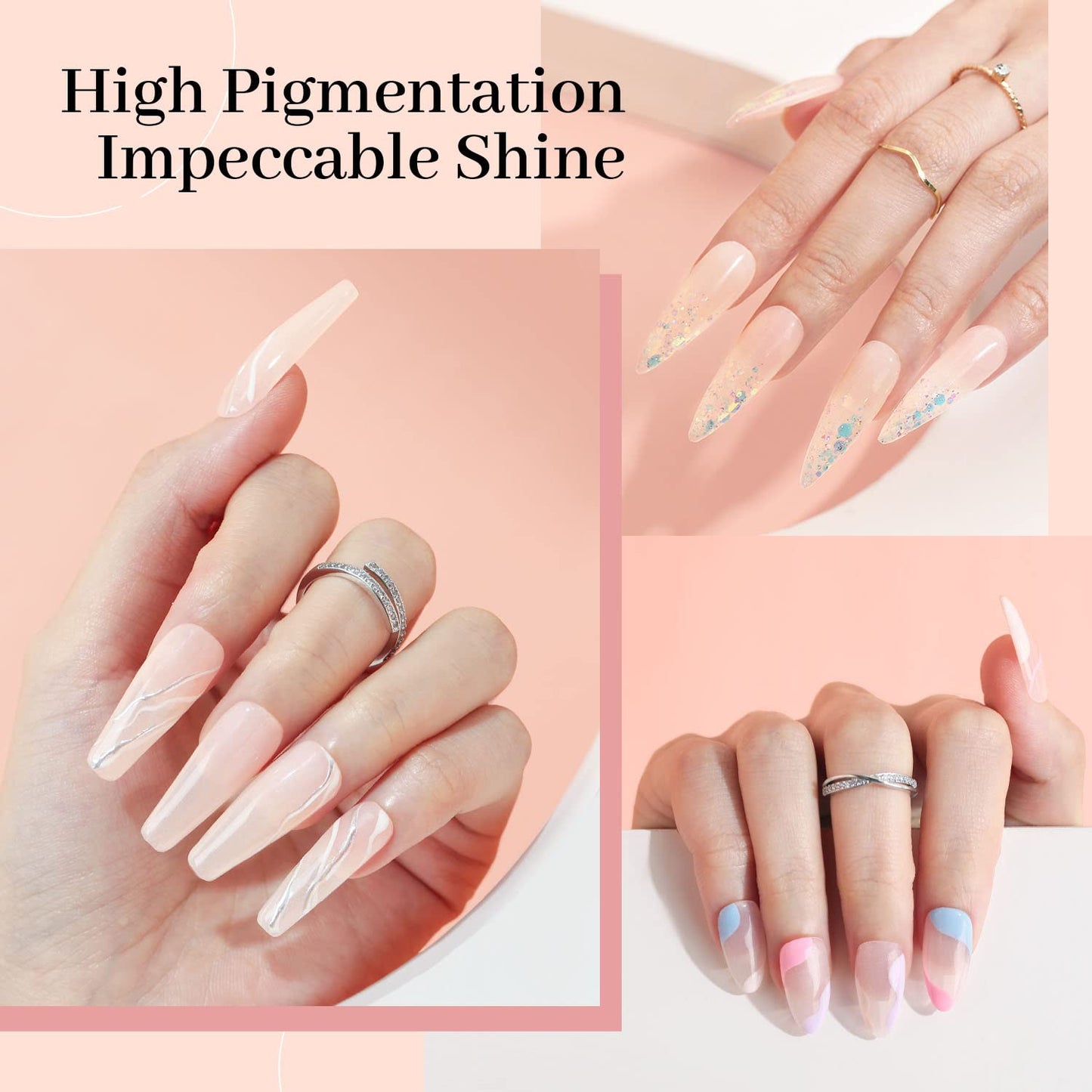 Modelones Dip Powder Nail Art Translucent Sheer Nude Color, 28 Long-Lasting Build Powder Salon DIY at Home No Lamp Cured-Velvo Beauty