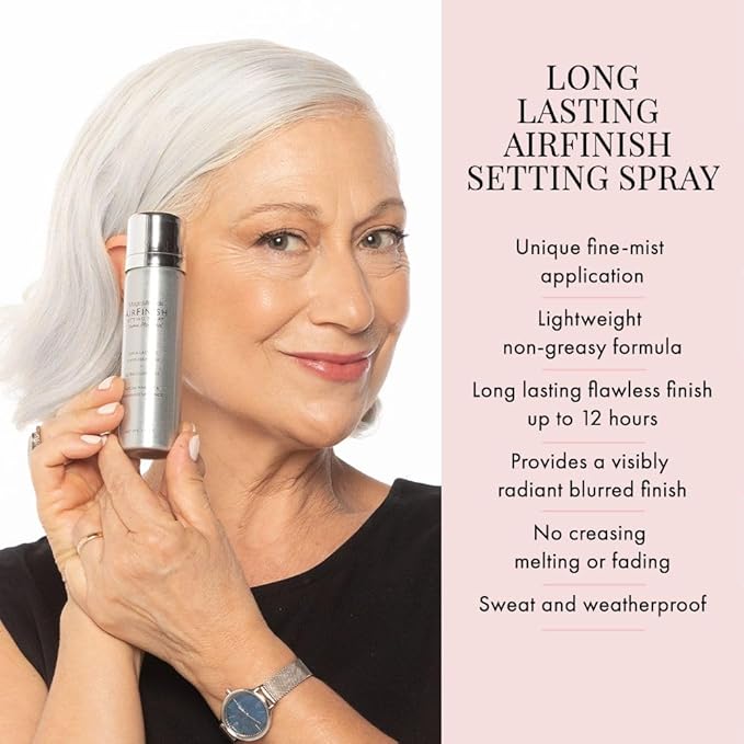 Jerome Alexander MagicMinerals AirFinish Setting Spray, Long-lasting Finishing Spray, Weightless-feel, Flawless, Matte Coverage-Velvo Beauty