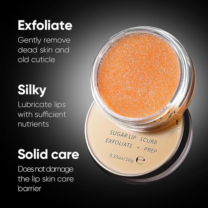 3Pcs Lip Care Set, Exfoliator Lip Sugar Scrub, Lip Mask and Plumping Lip Oil, Effectively Moisturizes Lip Clear, Repairs Dry Lips-Velvo Beauty