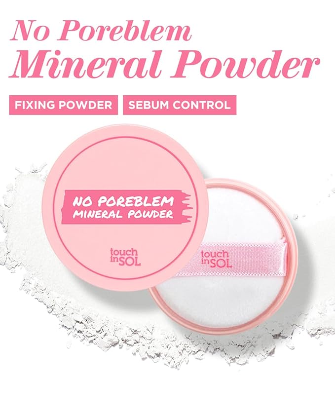 TOUCH IN SOL No Poreblem Mineral Powder - Translucent, Lightweight Loose Setting Powder for Flawless Matte Finish - Oil Control, Pore Primer, Blurs Imperfections & Fine Lines - Face & Greasy Hair Use-Velvo Beauty