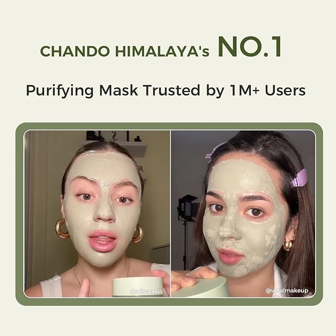 Purifying Green Tea Mask, Natural Facial Clay Mask Deep Pore Cleansing with Green Tea Extract and Portulaca Extract, for Clogged Pores, Detoxifies & Balance Oil, 3.52 fl.oz-Velvo Beauty