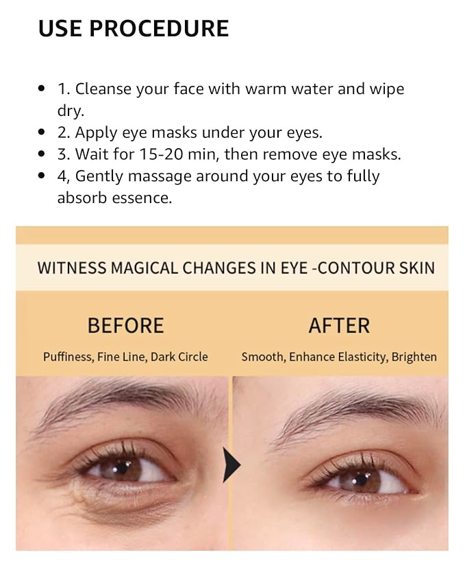 Under Eye Patches (30pcs) - Rose, Gold, hydro-gel Under Eye Mask Amino Acid & Collagen, Under Eye Mask for Face, Dark Circles and Puffiness, Beauty & Personal Care-Velvo Beauty