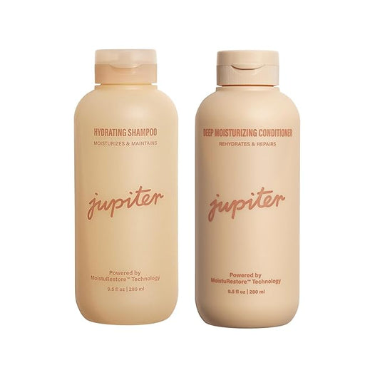 Jupiter, Physician-Formulated Moisture Boost Duo: Hydrating Shampoo & Conditioner, for Dry, Itchy, Tight Scalp, Vegan, Sulfate-Free, Color-Safe, & Paraben-Free, Deep Moisturizing Shampoo & Conditioner-Velvo Beauty