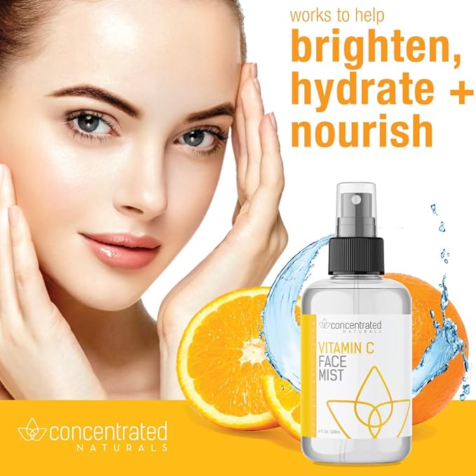 Vitamin C Glow Hydrating Anti-Aging Face Mist w/Actives | Vita C, Niacinamide, Collagen, Peptides and Retinol | Refreshes & Brightens Complexion | 4 fl oz, 120 ml-Velvo Beauty