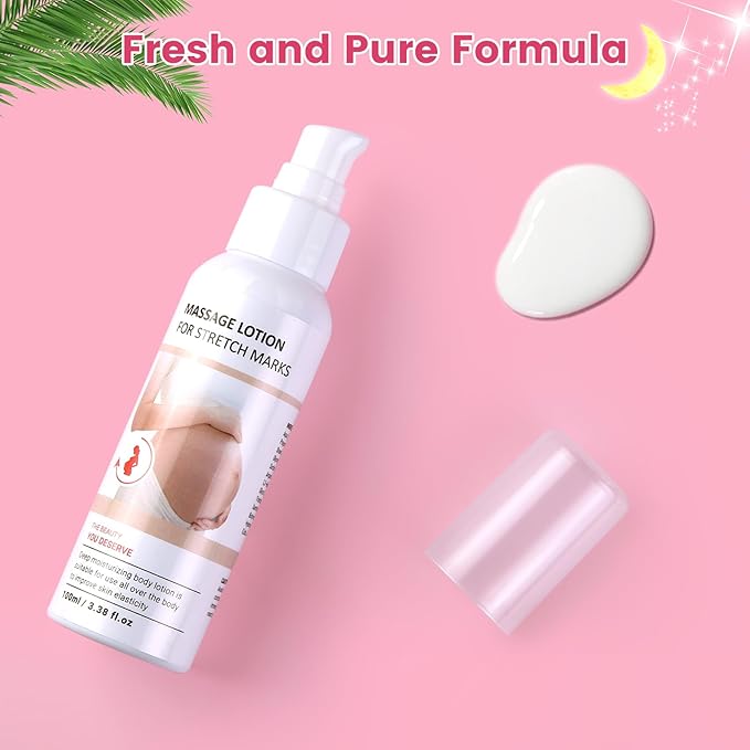 Stretch Mark Cream for Pregnancy - Brightening and Moisturizing with Collagen and Avocado Extract - Promotes Skin Elasticity and Fades Postpartum Stretch Marks - for Use on The Tummy, HIPS - 3.38 oz-Velvo Beauty