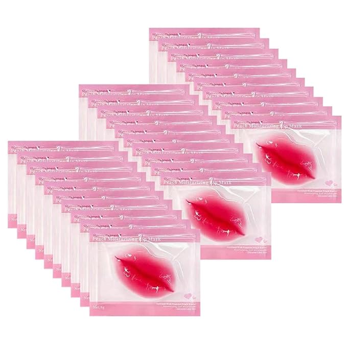 30 Pieces Gel Lip Mask Collagen Crystal Pink Lip Masks, Moisture Lip Care Mask For Anti-Ageing & Anti Chapped, Anti-Wrinkle, Firms Hydrates Lips Fade Lip Color, Make Your Lip Sexy & Plump Your Lips-Velvo Beauty