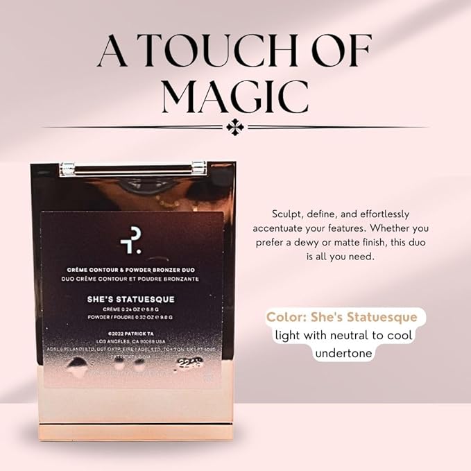 PATRICK TA Major Sculpt Crème Contour & Powder Bronzer Duo She's Statuesque-Velvo Beauty