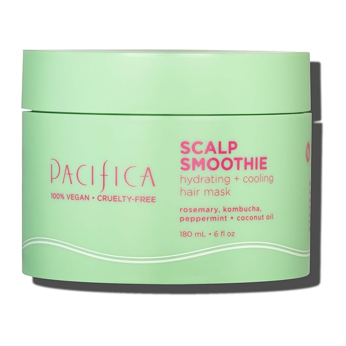 Pacifica Scalp Smoothie Hydrating Scalp Treatment & Leave-On Hair Mask, Cooling Relief for Dry, Flaky, Itchy Scalp & Thinning Hair, Vegan & Cruelty-Free, 6 fl oz-Velvo Beauty