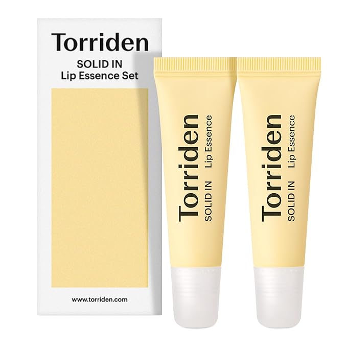 Torriden SOLID In Ceramide Lip Essence 0.37 Oz. (Pack of 2) - Moisturizing Lip Balms for Glowy, Dewy, Plumped, and Radiant Lip - Organic Jojoba Seed Oil, Ceramides, and Fuligo Wax - Korean Skin Care-Velvo Beauty