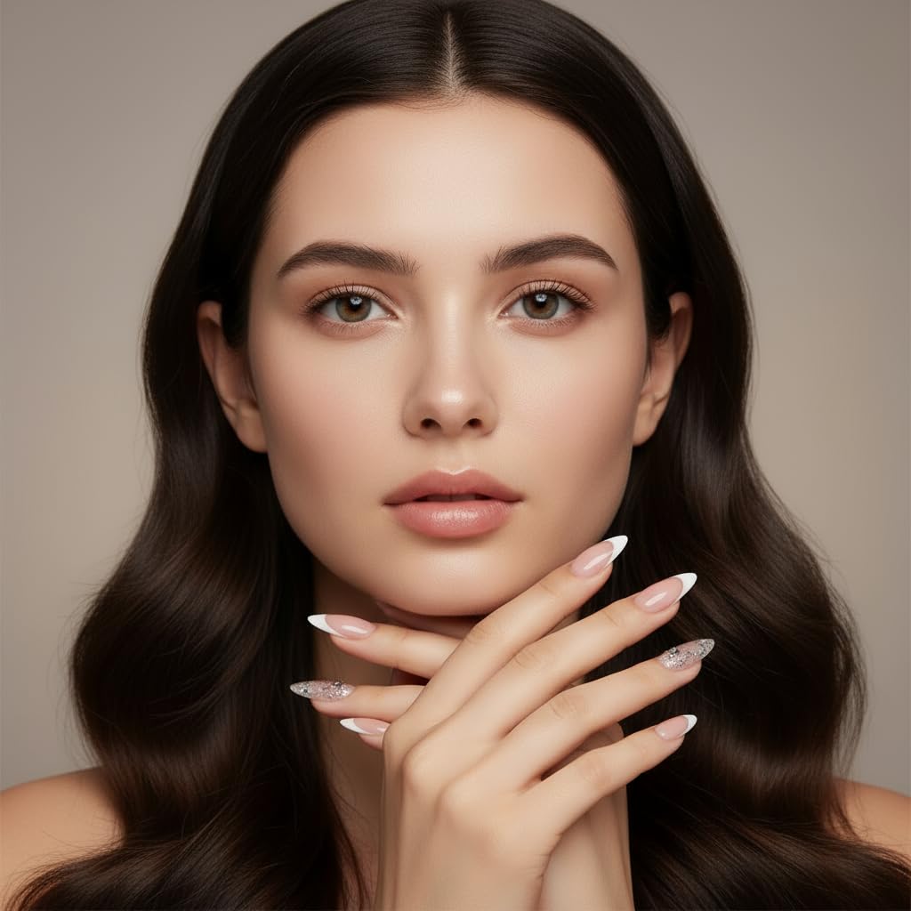 TOMICCA Nail Tips Medium Almond Nail Tips 240Pcs Clear Acrylic Nails Pre-shape Gel Nails for Nail Extension False Nail Tips 12 Sizes-Velvo Beauty