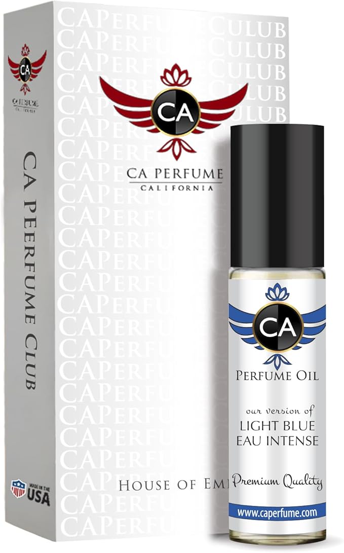 CA Perfume Impression of Light Blue Eau Intense For Men Body Oil Roll-On 0.3 Fl Oz/10ml-Velvo Beauty