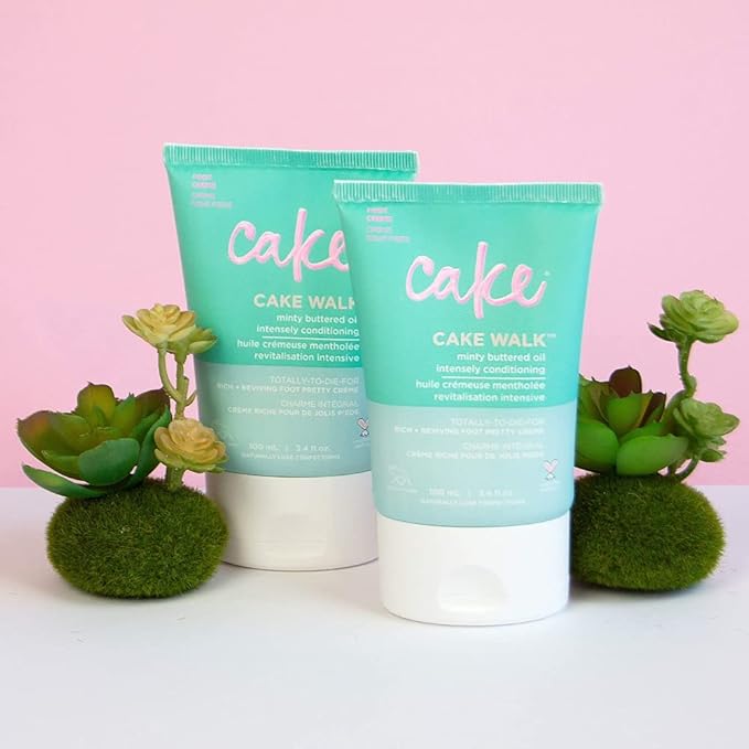 Cake Beauty Walk Triplemint Foot Crème, 3.4 Fluid Ounce (Pack of 3)-Velvo Beauty