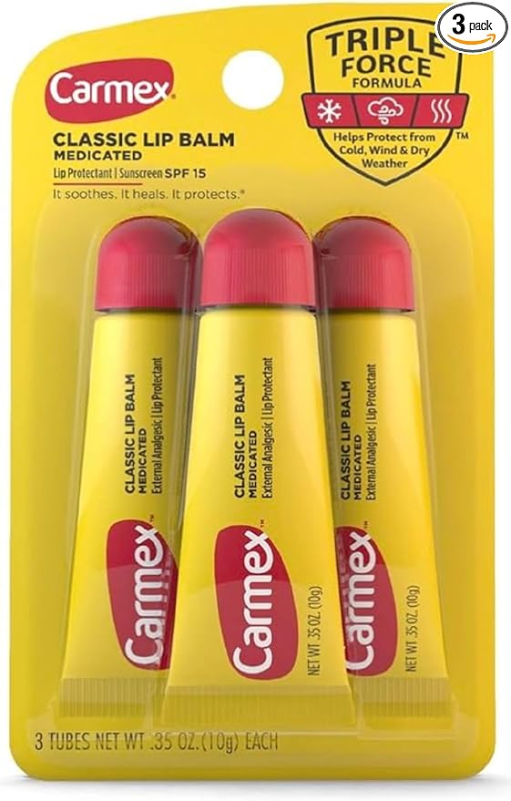Carmex Classic Lip Balm, 0.35 Ounce (Pack of 3)-Velvo Beauty