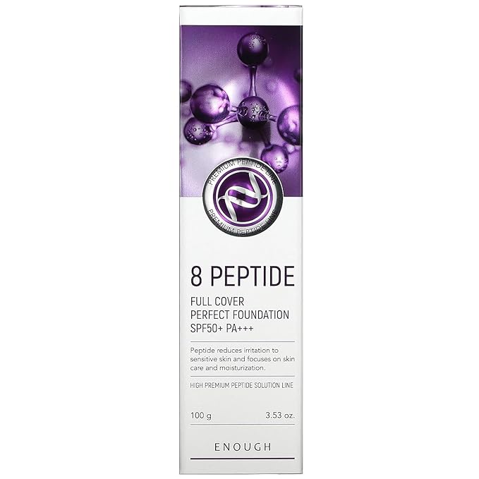 Enough 8 Peptide, Full Cover Perfect Foundation, SPF 50+ PA+++, #13, 3.53 oz (100 g)-Velvo Beauty