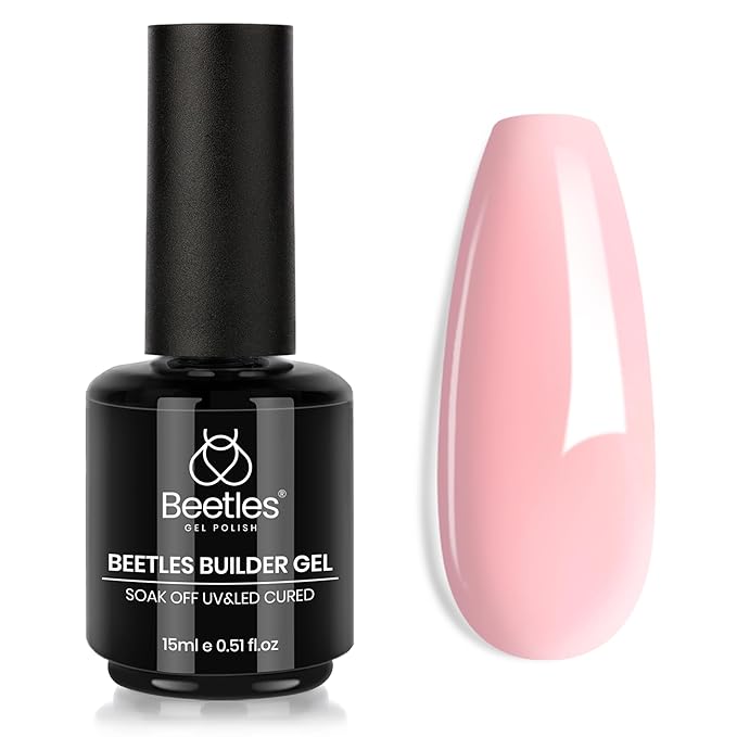 Beetles Builder Gel for Nails, 7 in 1 Pink Building Nail Gel Baby Pink Color Shy Blush Strengthener Gel for Nails Builder Apex & Extension Beauty Gift Sets for Women-Velvo Beauty