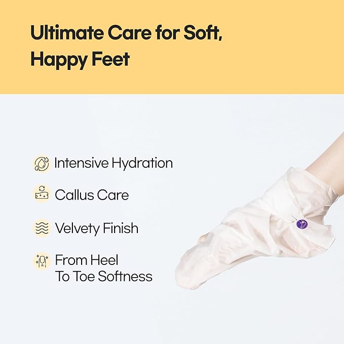 Epielle Hydrating Hand & Foot Masks 12 Pairs, Deep Moisturizing Socks & Gloves, Soften Dry Hands & Cracked Heels with Shea Butter & Jojoba Oil, Korean Skin Care, Foot Spa, Self Care Gifts for Women-Velvo Beauty