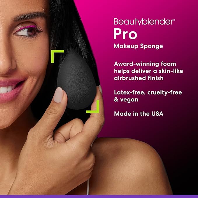 Beautyblender® | Pro Blender Makeup Sponge | Blend Liquid Foundations, Powders and Creams | Streak Free Application | Vegan, Cruelty Free | Made in USA-Velvo Beauty