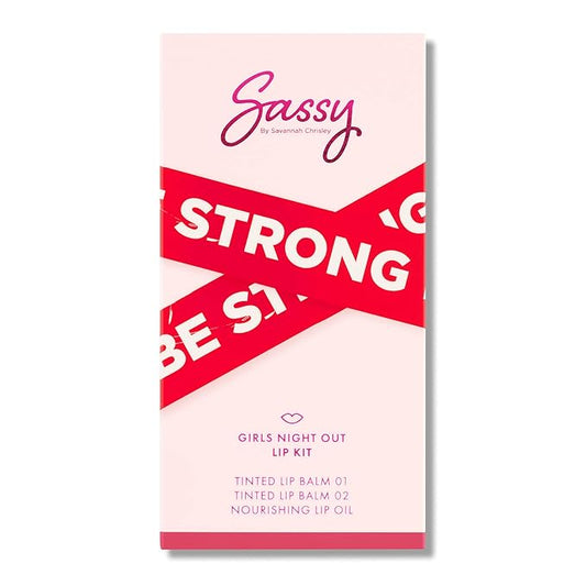Sassy by Savannah Chrisley Breakup Collection Lip Kit - Contains 2 Balms and Oil to Enhance Your Pout - Nourishing Formulas for Everyday Wear - Luscious and Smoother Results - Girls Night Out - 3 pc-Velvo Beauty