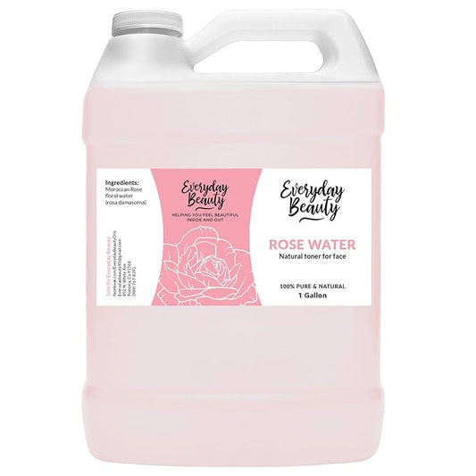 Rose Water Facial Toner Bulk - 1 Gallon Alcohol-Free Vegan All Natural Refreshing for Face and Hair - Uplifts, Calming & Soothing for All Skin Types-Velvo Beauty