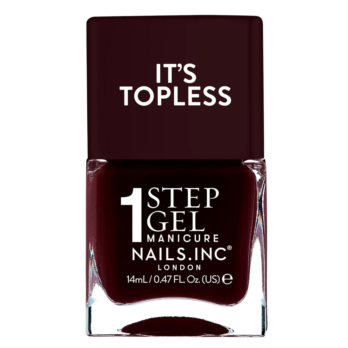 Nails Inc It's Topless Gel-Like Nail Polish, 4-in-1 Base Coat, Treatment, Color, Top Coat, Long Lasting, Strong, Chip Free Nails, Glossy Salon Quality Manicure, Air Dry Nail Polish, Billie, 0.47 Fl Oz-Velvo Beauty
