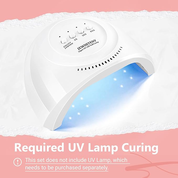 JEWHITENY Poly Nail Gel Set Clear Pink White Poly Extension Gel With Base Coat Top Coat Slip Solution French Manicure Need U V Lamp Curing for Finger Art and Home DIY-Velvo Beauty