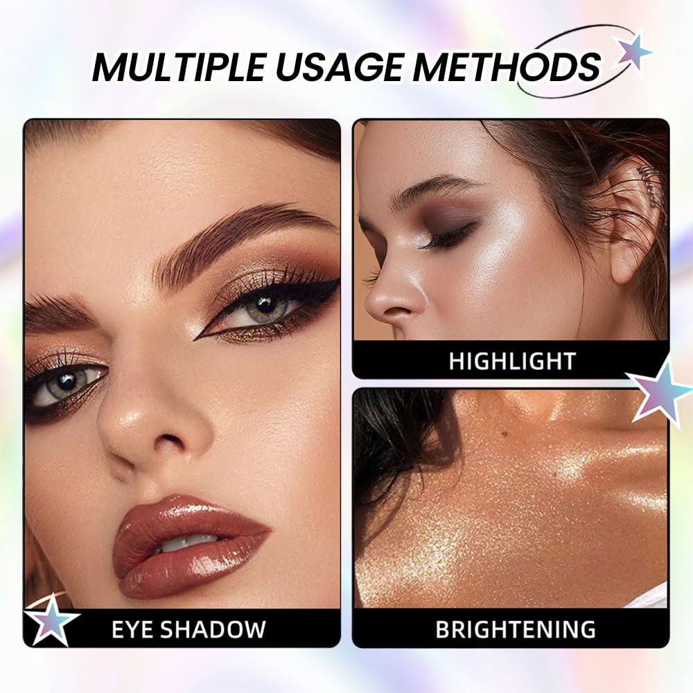 Kaely 8 Colors Cream Eyeshadow Contour Highlighter Palette Makeup, Nude Rose Pink Chocolate Coffee Beige Brown Matte Shimmer Glitter Highly Pigmented Eye Shadow Palette for Older Women Waterproof-Velvo Beauty