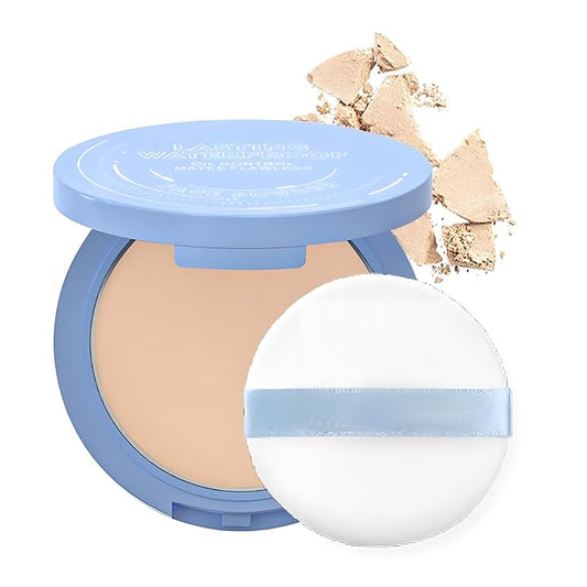 Maycheer Face Powder, Maycheer Lasting Waterproof Face Powder - Oil Absorbing Powder for Face, Lasting and Waterproof (02# NATURAL BEIGE, 0.35 Ounce)-Velvo Beauty