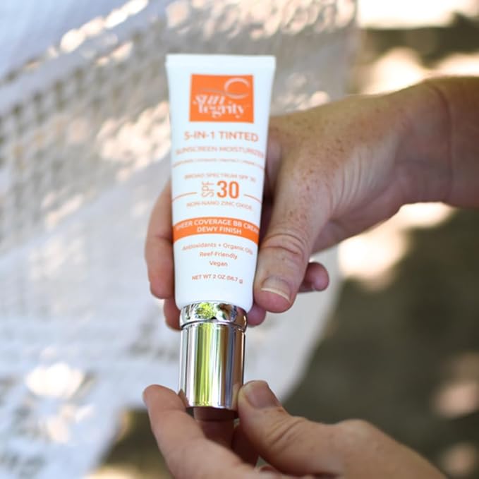 Suntegrity 5 in 1 Tinted Mineral Sunscreen for Face (SPF 30-2 oz) - Fair | BB Cream Moisturizer with Physical UVA/UVB Broad Spectrum Protection | Safe for Sensitive Skin-Velvo Beauty