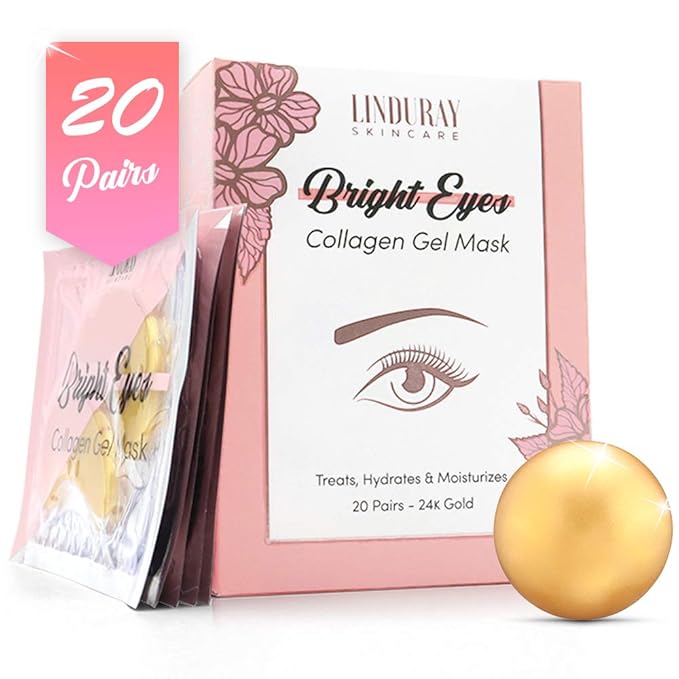 24k Gold Collagen Eye Pads Mask (Gold)-Velvo Beauty