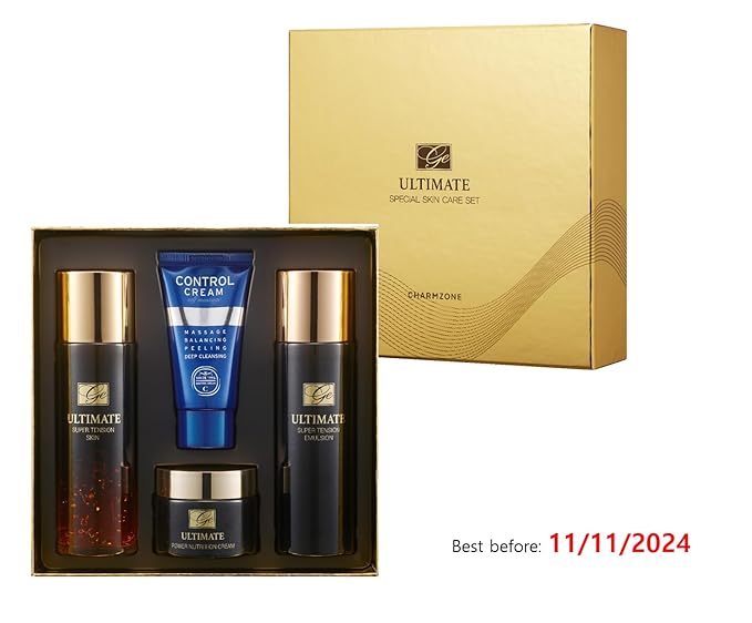 CHARMZONE TOPNEWS GE Ultimate Special Skincare Set of 4 Black Bee Propolis Hyaluronic Acid Ceramide for Skin Firming and Nourishment 9.86 oz. Valentine Day Gift Set for Women-Velvo Beauty