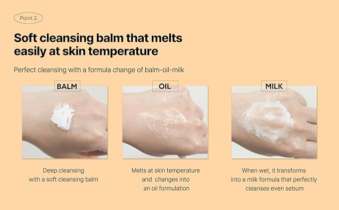 Grinder Cleansing Balm Korean Makeup Remover Hydrating Facial Wash for All Skin Types Sorbet texture 1.76 Ounce (Pack of 1)-Velvo Beauty