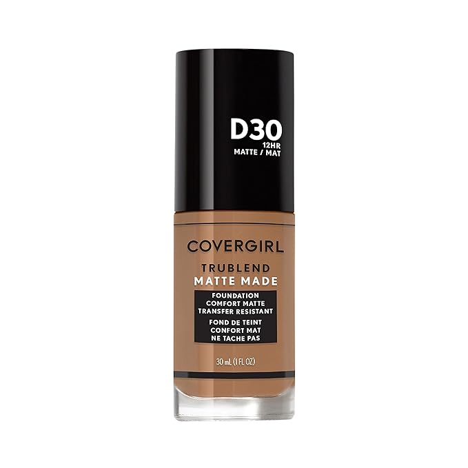 COVERGIRL TruBlend Matte Made Liquid Foundation, Bronze, 1.01 Fl Oz (Pack of 1)-Velvo Beauty