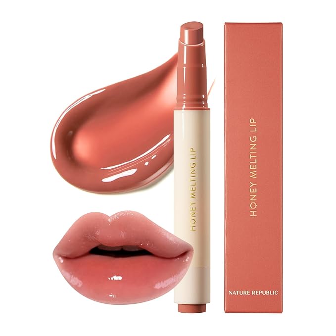 Nature Republic HONEY MELTING LIP (06 COCO) SOFT LIP STICK, Hydrating Gloss, Moisturizing balms, Sheer tint, Shine & Glowy Finish, korean make up-Velvo Beauty