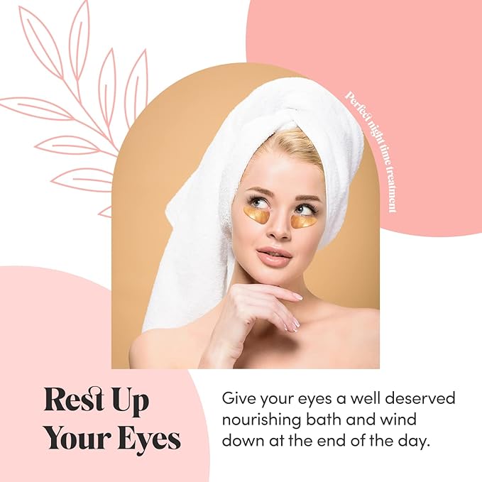 24K Gold Collagen Under Eye Mask - Bright Eyes Anti Aging Treatment-Velvo Beauty