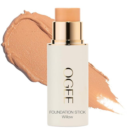 Ogee Sculpted Complexion Foundation Stick (Willow 3.00C - Medium Light, Peach-Beige Undertones) Full Coverage Foundation Makeup - Instantly Balance & Even Complexion - 70% Organic Ingredients-Velvo Beauty