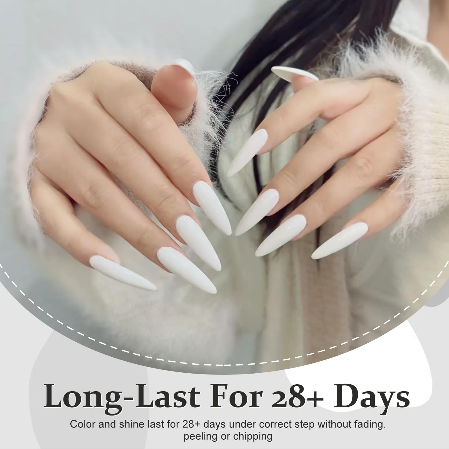 Major Dijit Quick Dry Nail Polish Ghost White Summer Nail Lacquer for Nail Art Regular Nail Polish 0.41 fl oz.-Velvo Beauty