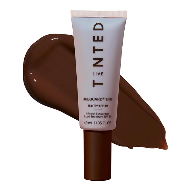 Live Tinted Hueguard Skin Tint SPF 50 - Tinted Mineral Sunscreen with Light-Medium Buildable Coverage With a Hydrating and Radiant Finish - Water and Sweat Resistant, 1.35 fl oz - Shade 01-Velvo Beauty